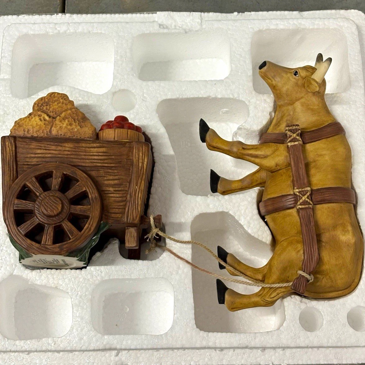 Thomas Kinkade Nature's Nurture Merchant Cart Loyal Ox Resin Figurine 2005 COA Thomas Kinkade Nature's Nurture Merchant Cart Loyal Ox Resin Figurine 2005 COA