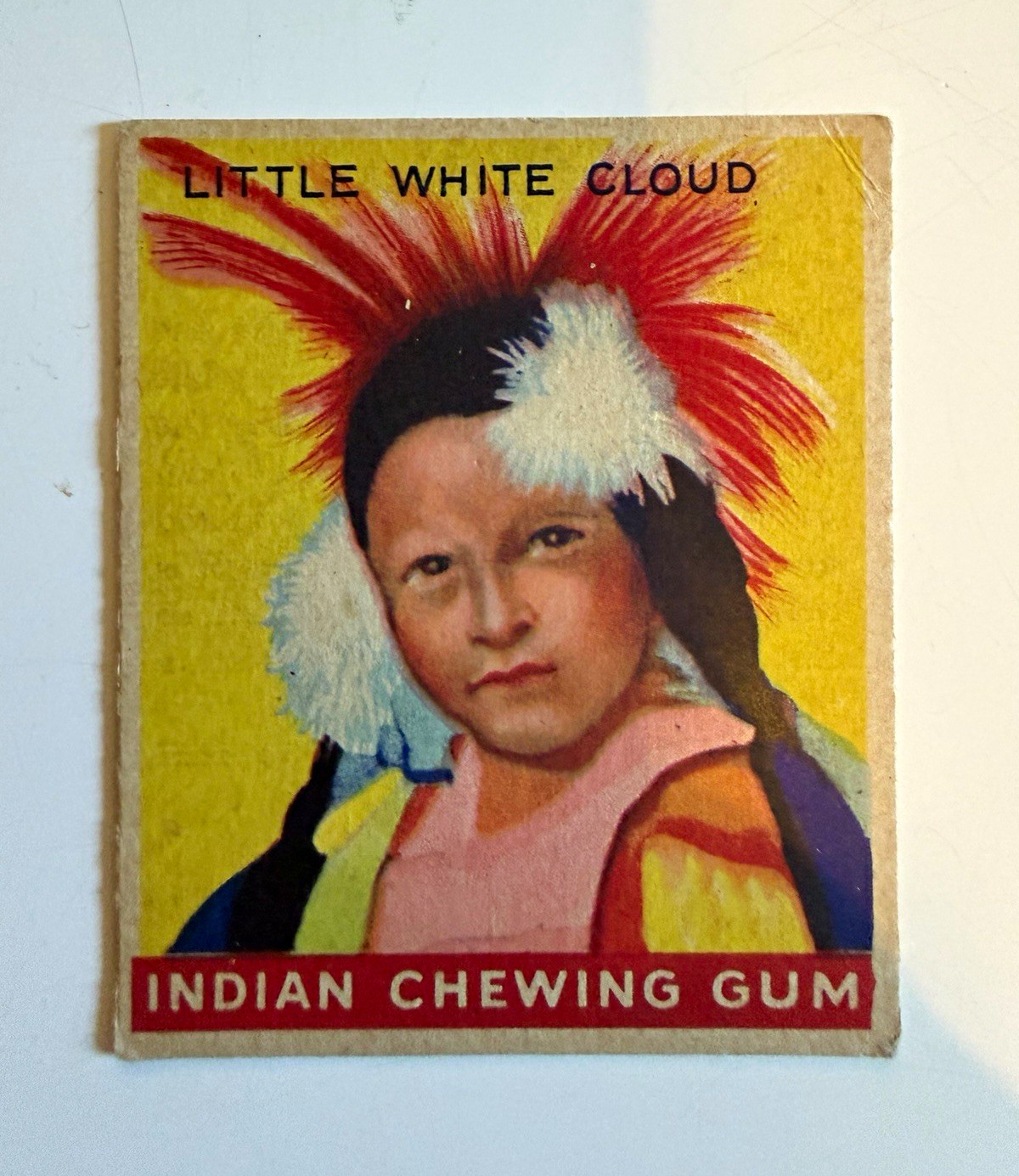 1947 Goudey Gum Co. Indian Chewing Gum Little White Cloud #74 Non-Sport Card 1947 Goudey Gum Co. Indian Chewing Gum Little White Cloud #74 Non-Sport Card