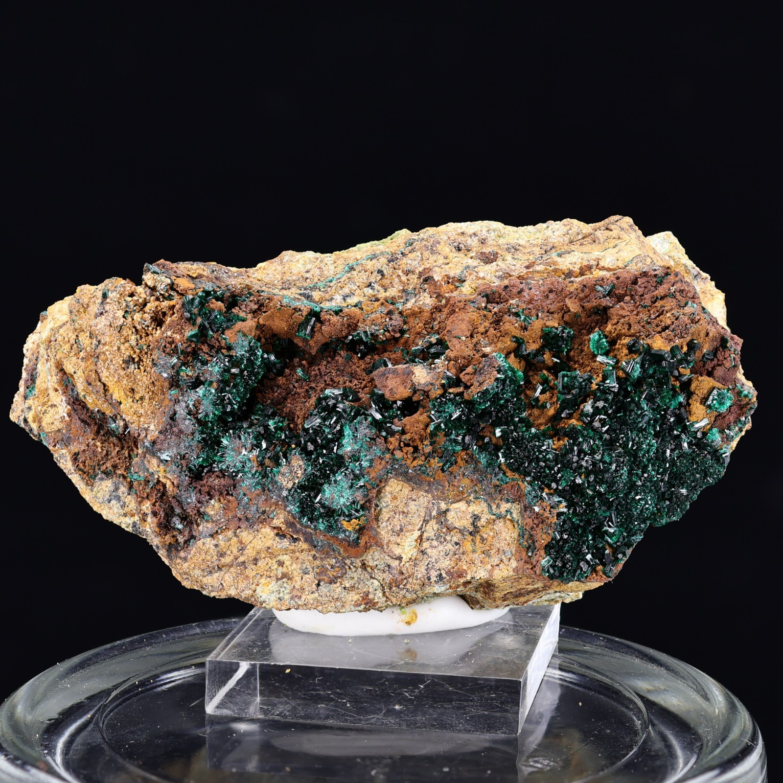 Brochantite Crystals | Douglas Hill Mine, Yerington, Nevada - Gemmy Green Prisms Brochantite Crystals | Douglas Hill Mine, Yerington, Nevada - Gemmy Green Prisms
