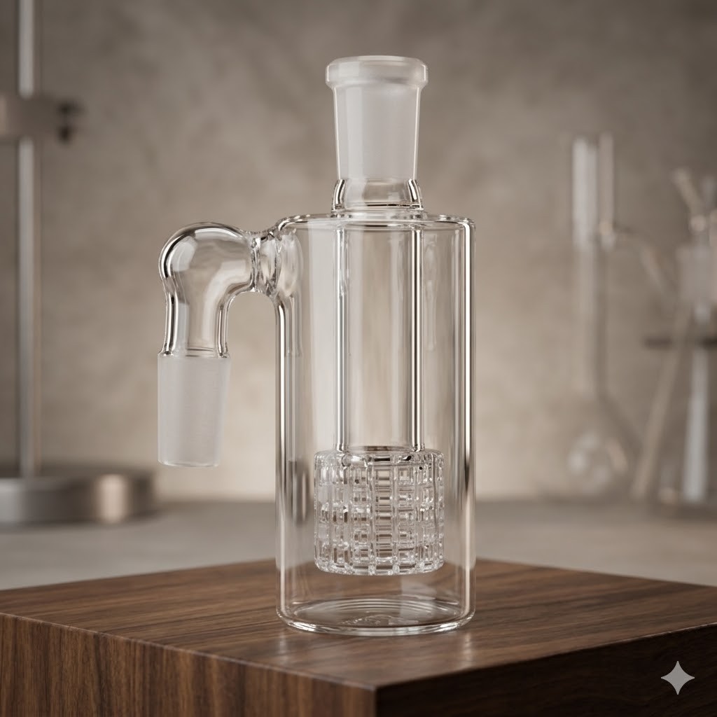 14mm Ash Catcher 90 Degree Glass Water Bong Thick Pyrex Glass Bubbler