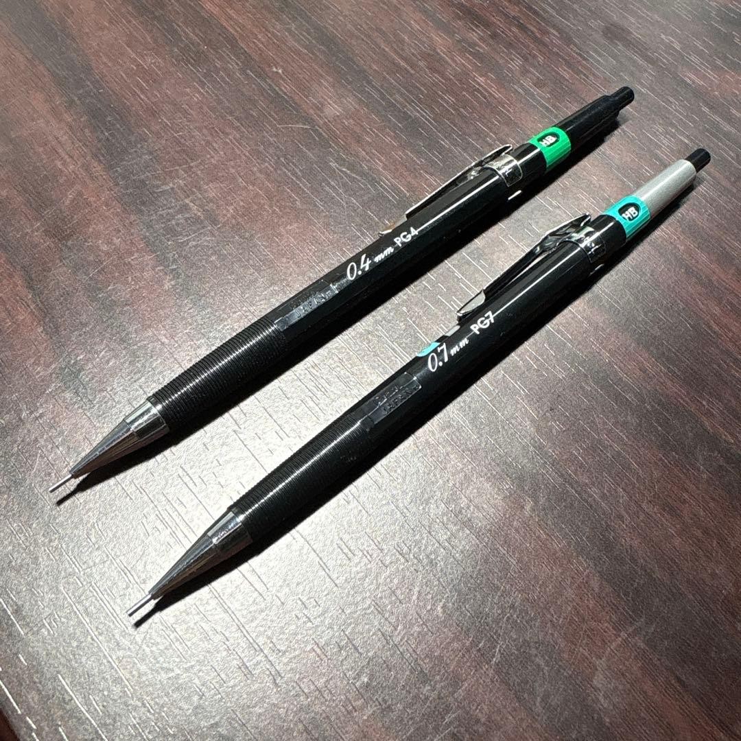 Pentel PG4 PG7 2-piece set discontinued mechanical pencil 0.4mm 0.7mm