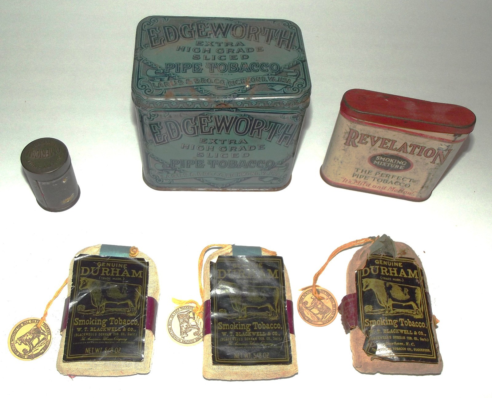 Vintage Lot of Durham Pouches  & American, Edgeworth & Revelation  Empty Tins