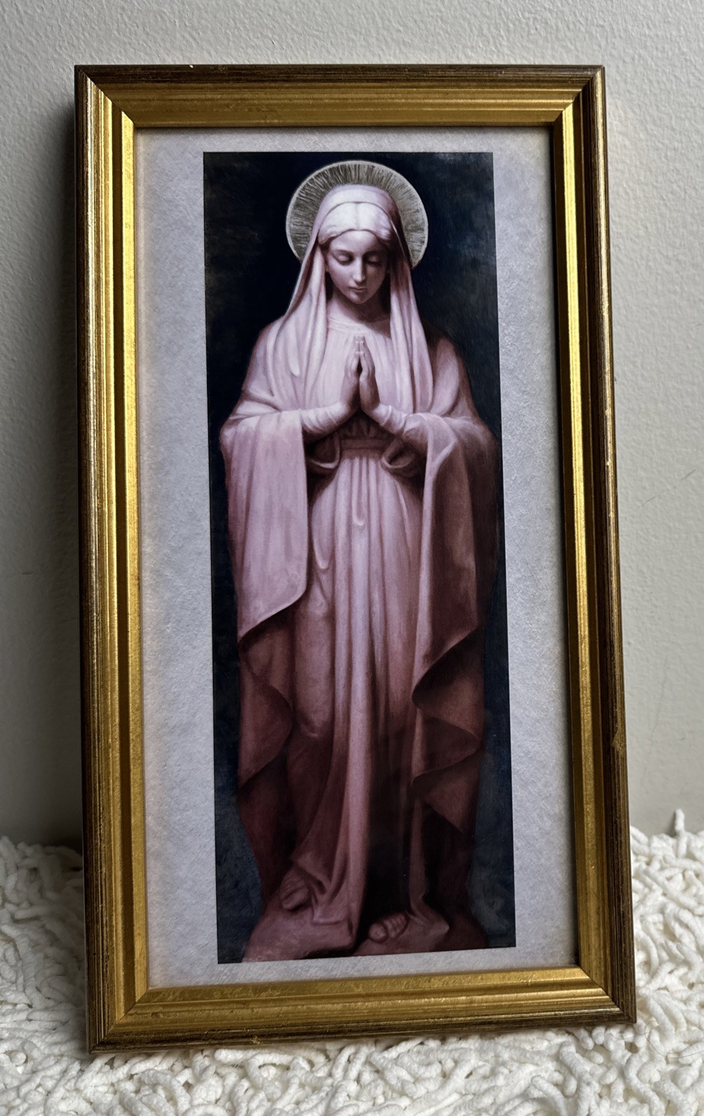 Vintage Immaculate Madonna Framed Art “Our Lady Of Courage” Print 12” Vintage Immaculate Madonna Framed Art “Our Lady Of Courage” Print 12”