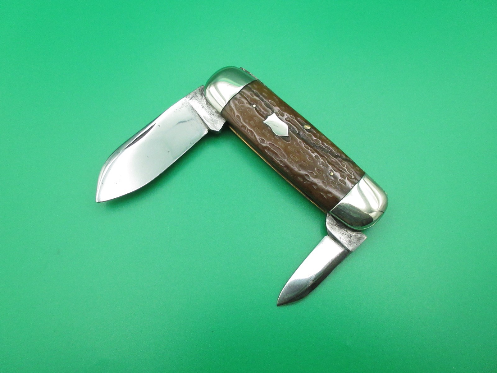 Antique Union Razor Co. Tidioute PA Sunfish Elephant Toe Bone Folding Knife #113