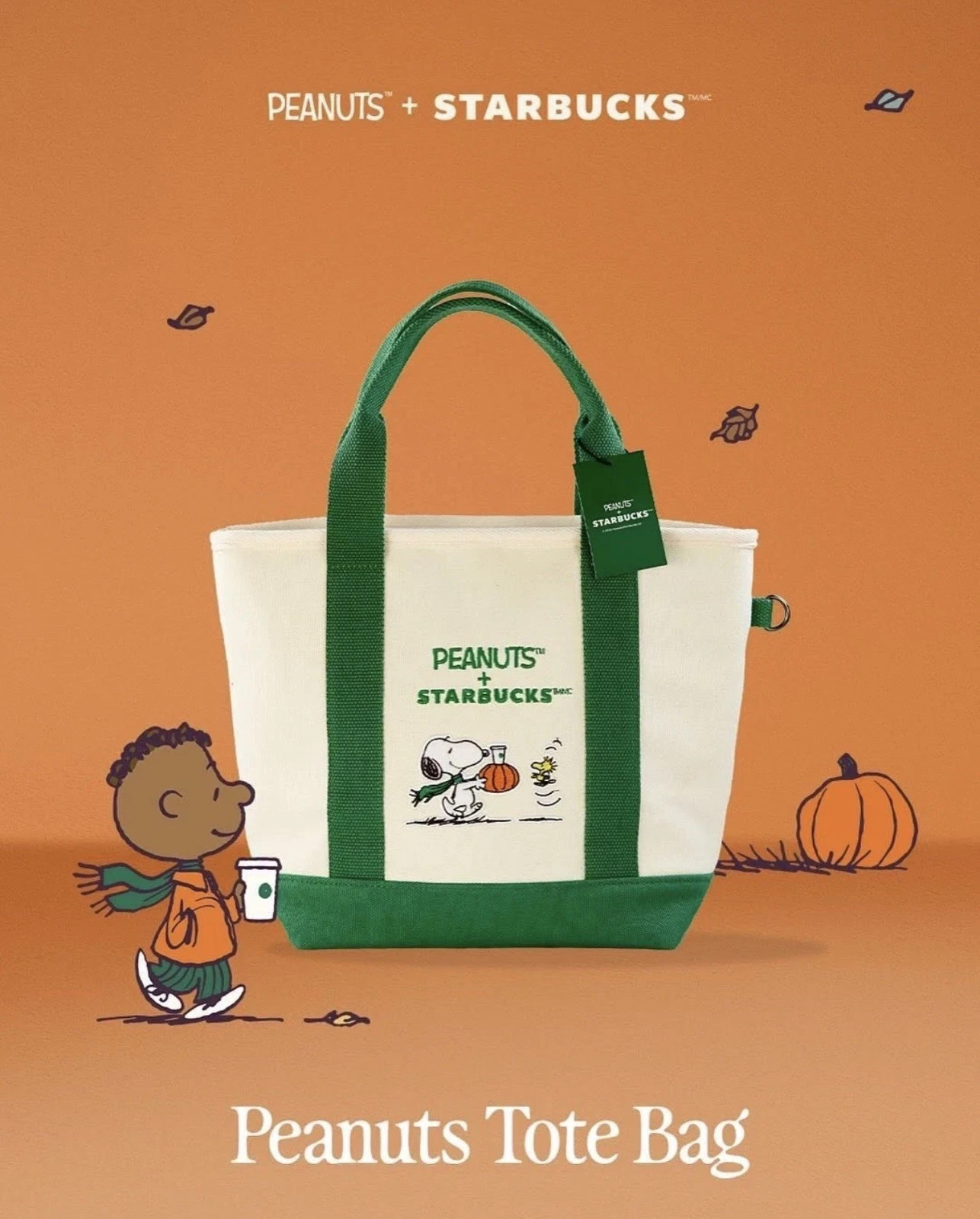 2026 Starbucks x Peanuts Snoopy  Tote Canvas Bag