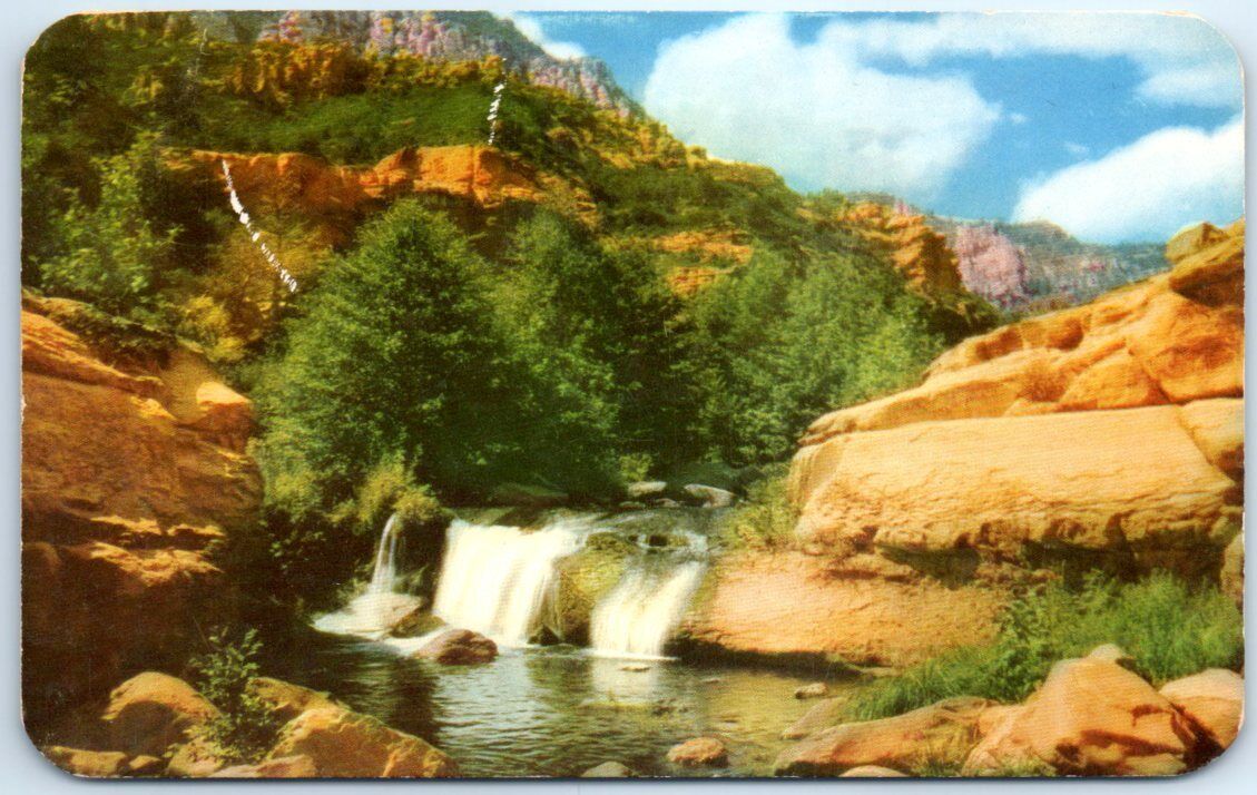 Postcard - Mountain Water Fall