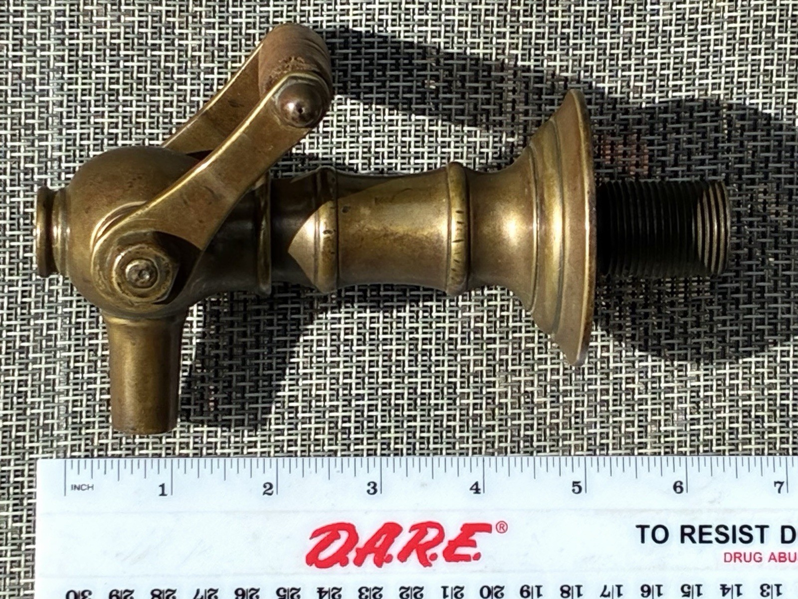 Nice Antique Brass Beer Barrel Tap Spigot With Wood Handle
