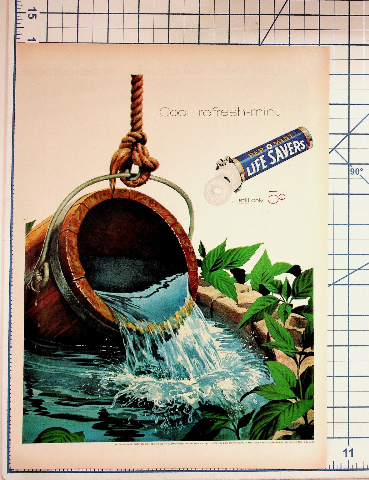 Vintage Pep-O-Mint Life Savers Candy 5¢ Ad Original Magazine Print Ephemera Vintage Pep-O-Mint Life Savers Candy 5¢ Ad Original Magazine Print Ephemera