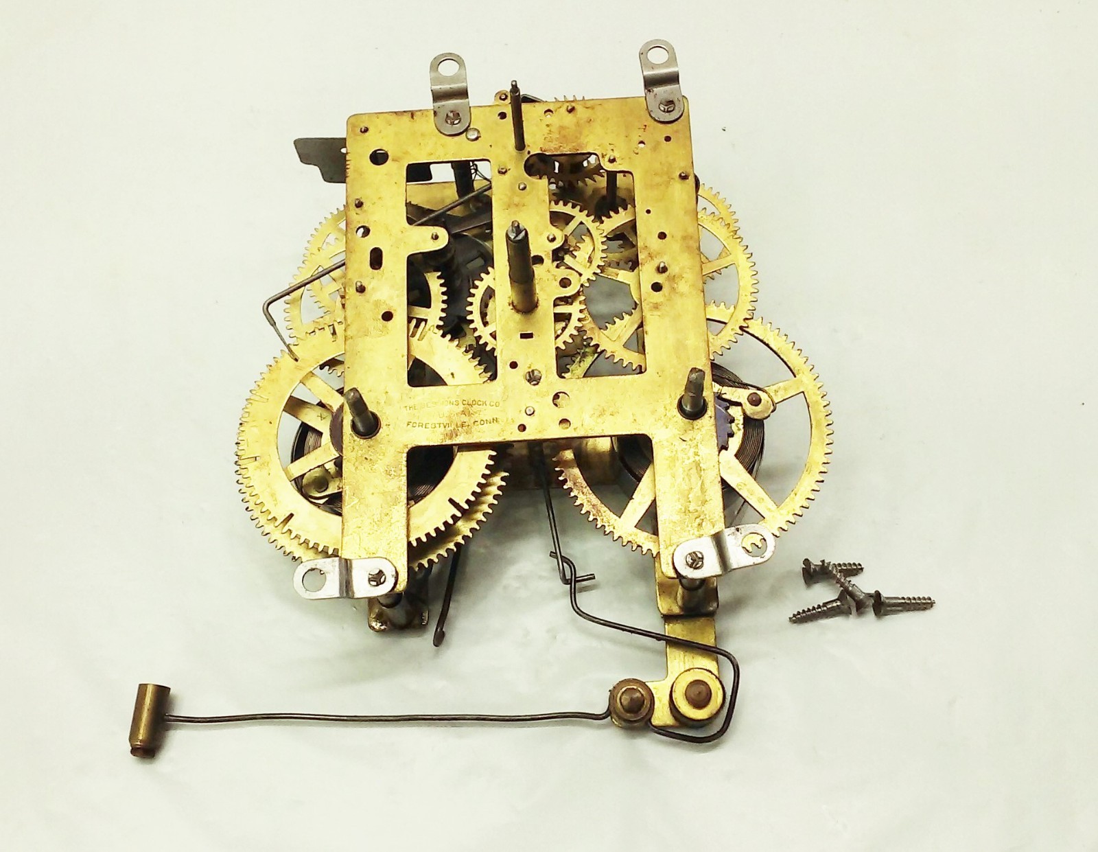 Vtg antique Sessions mechanical wind up Mantel clock Movement
