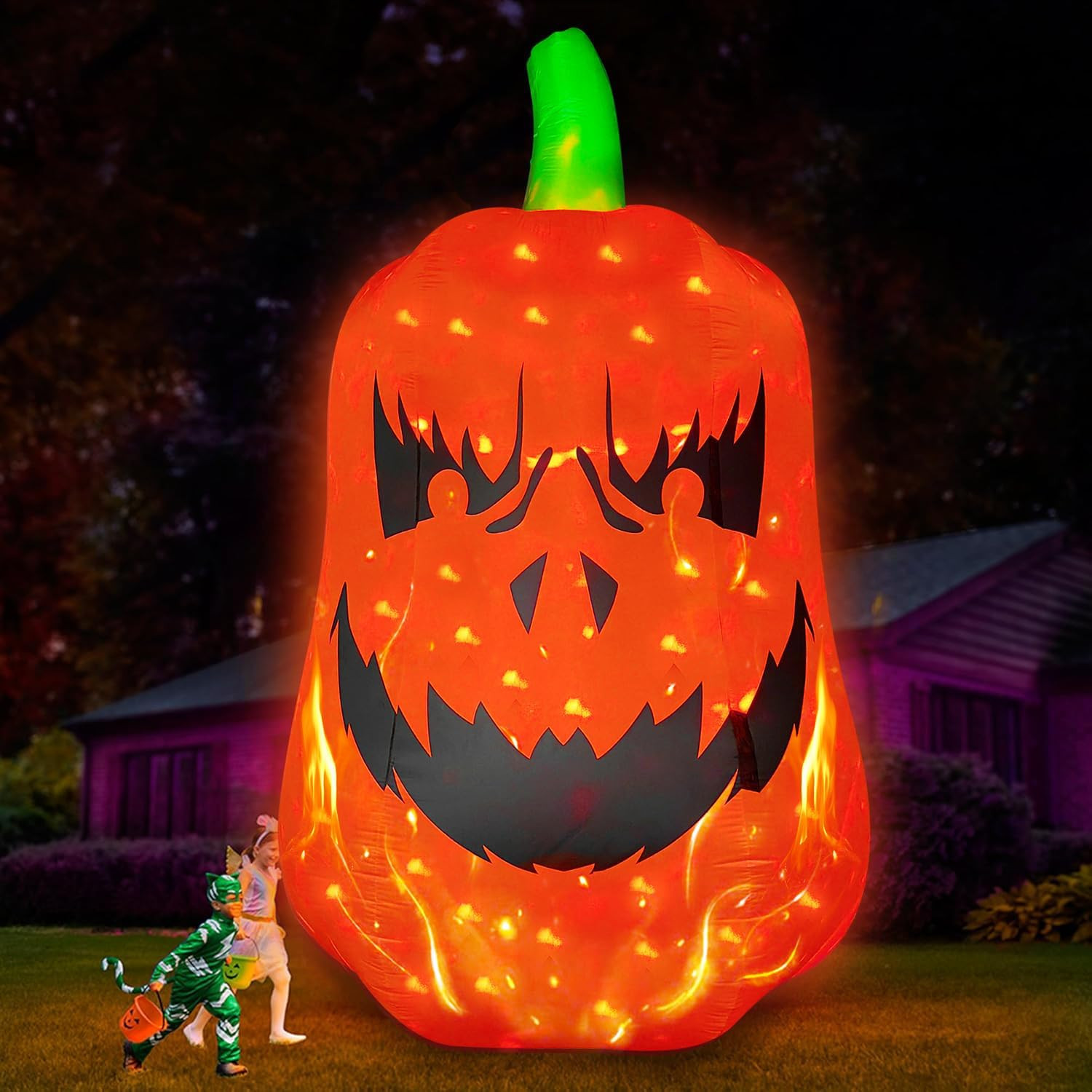 12 FT Halloween Pumpkin Inflatable LED Outdoor Yard Decoration Giant Blow Up