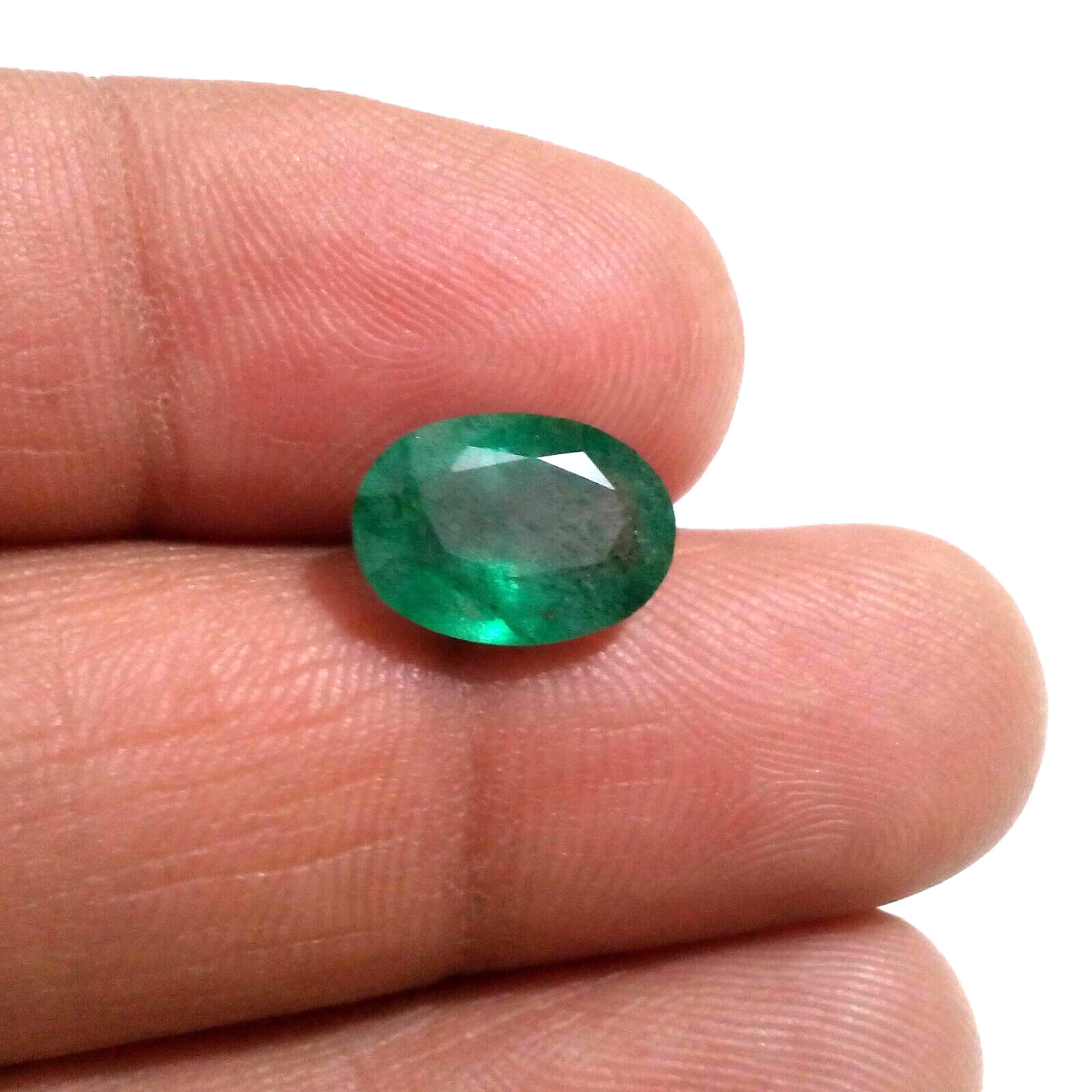 Fabulous Zambian Green Emerald Faceted Oval Shape 3.30 Crt Loose Gemstone
