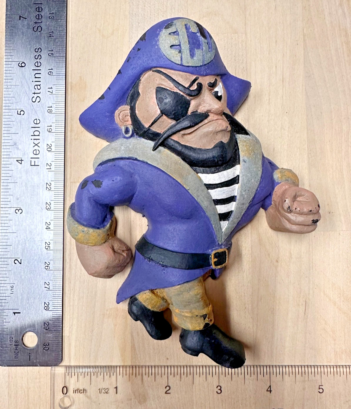 VINTAGE MASCOT - EAST CAROLINA UNIVERSITY  - PEE DEE THE PIRATE – RARE & UNIQUE