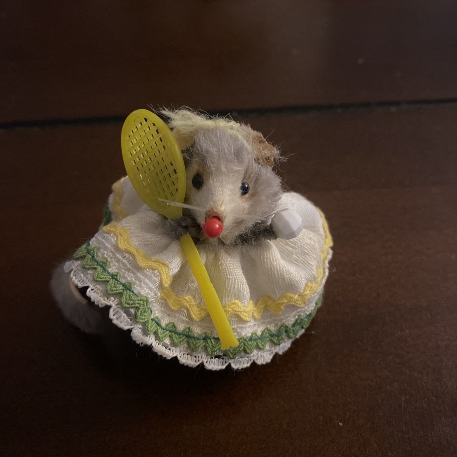 Vintage The Little Mouse Factory Original Fur Toys Tennis Mouse West Germany