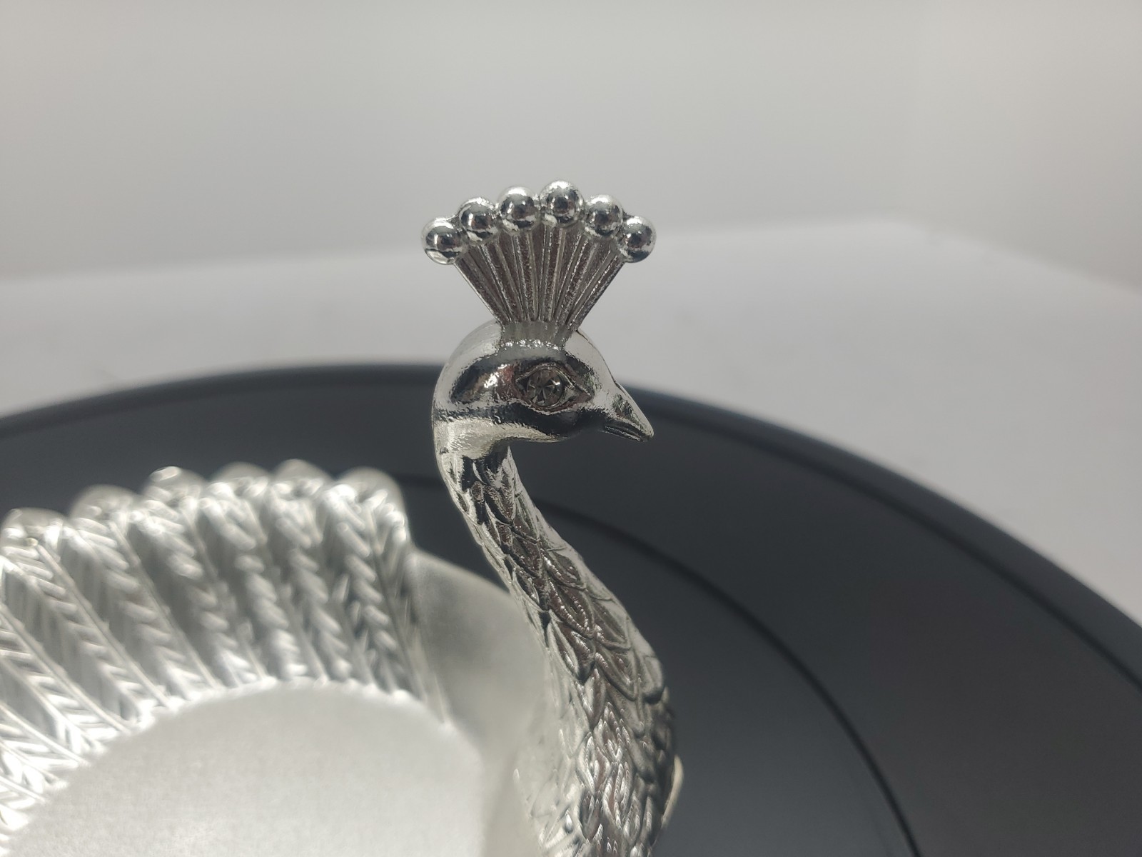 Peacock silver Candy Dish or tray 6.3\ Peacock silver Candy Dish or tray 6.3\