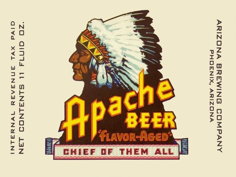 Apache Beer of Phoenix Arizona New Metal Sign - 18