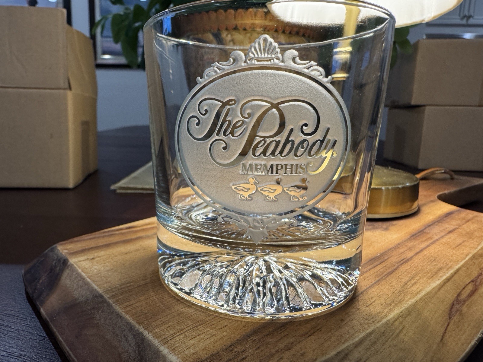 The Peabody Hotel Memphis Whiskey Glass The Peabody Hotel Memphis Whiskey Glass
