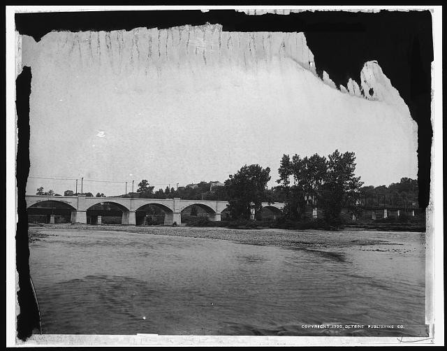 Photo:1900s Railroad Bridge Arched Bridge Over River c1905