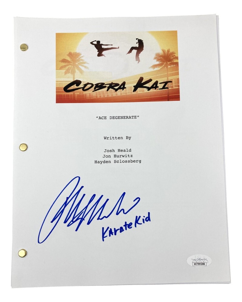 Ralph Macchio (Daniel LaRusso) Signed Cobra Kai -Ace Degenerate Script (JSA COA)