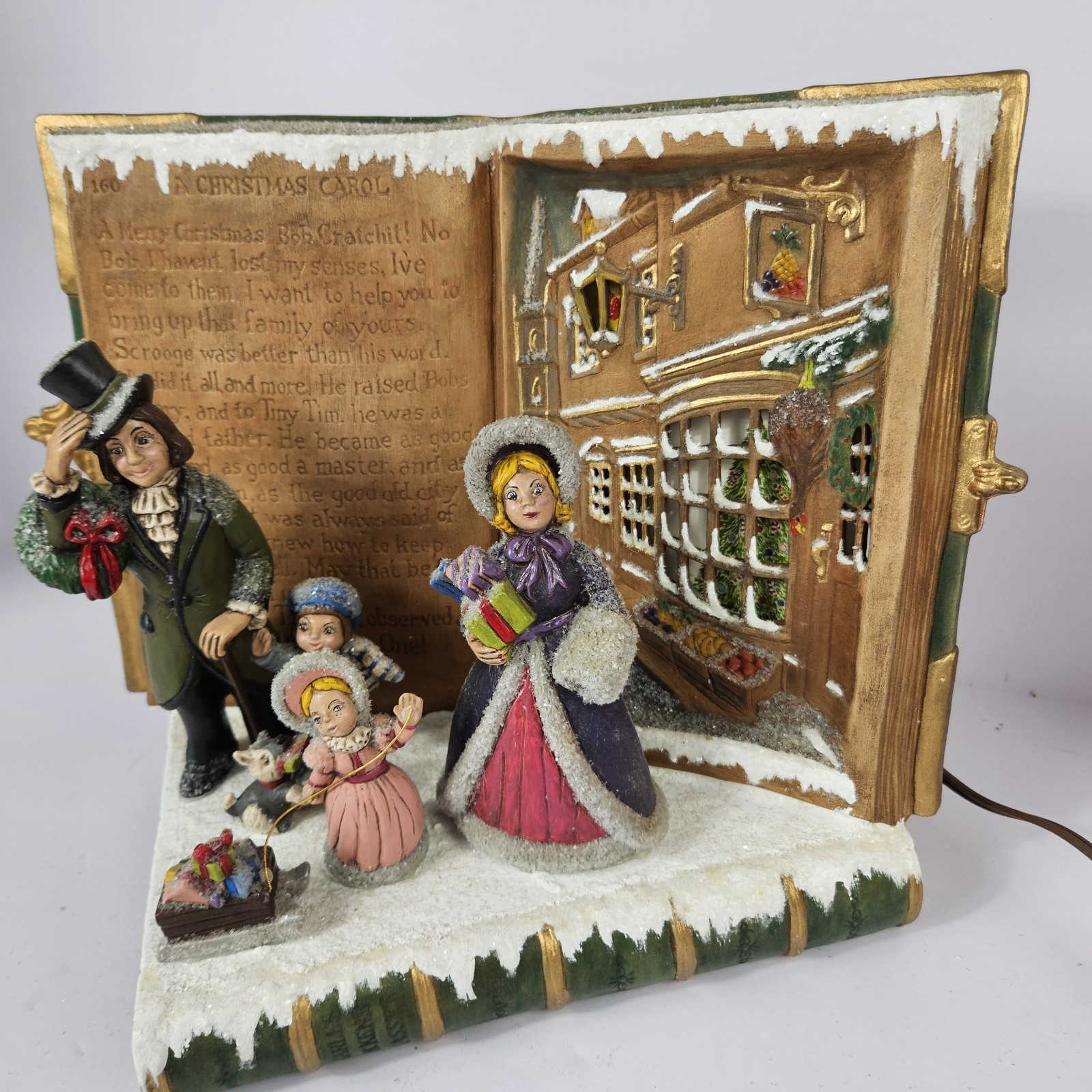 Rare VTG 84 LG Lighted MUSIC Charles Dickens \