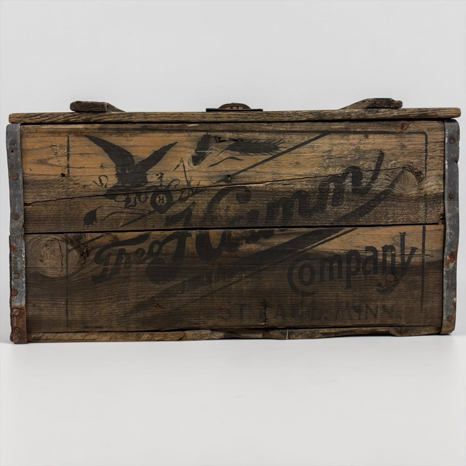 Vintage Pre Prohibition Theo Hamms Beer Crate Wooden Case Box Brewing St Paul MN