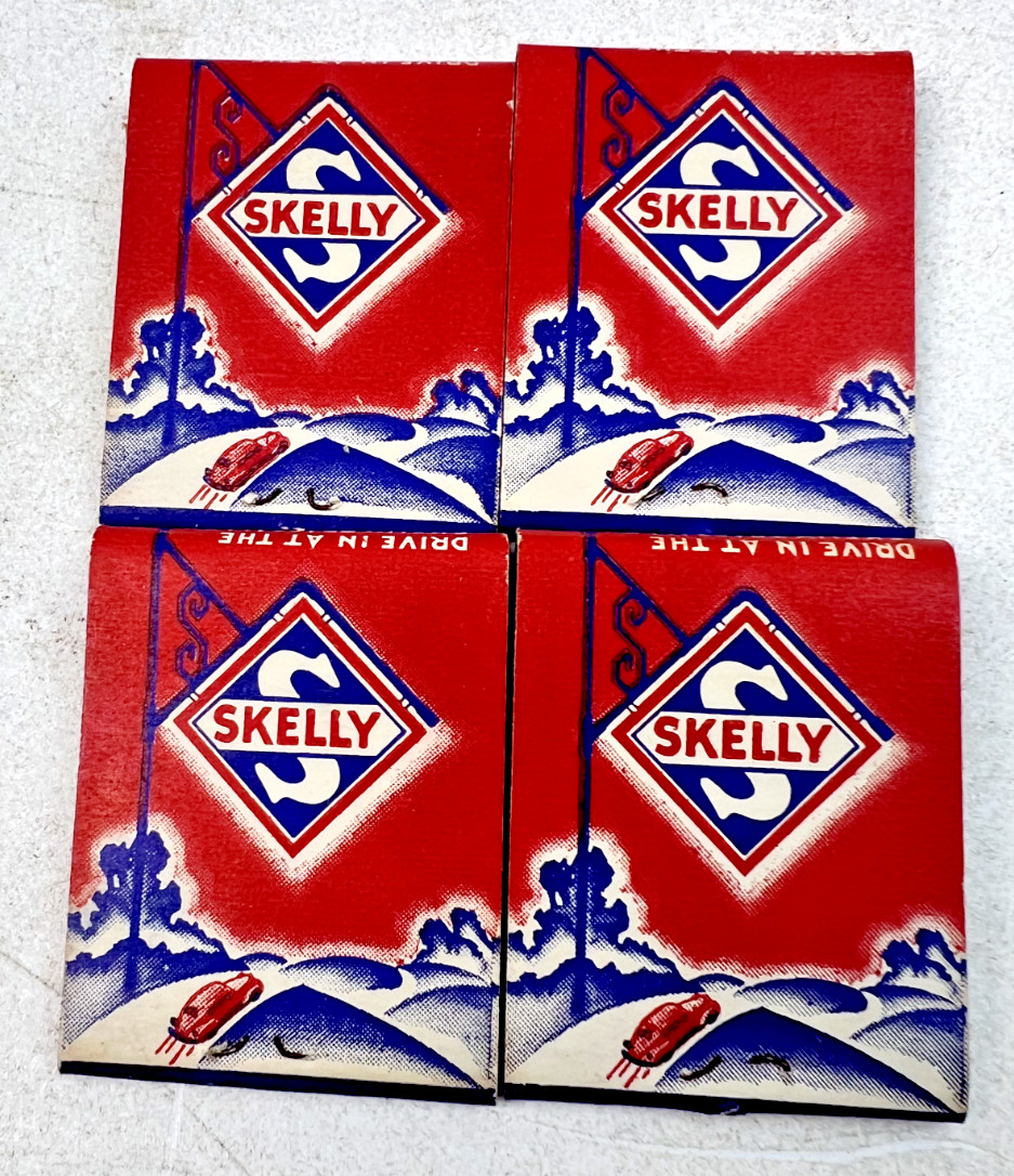 VTG Skelly Matchbooks - A.C. Fink Master Service, McPherson, Kansas - Lot of 4