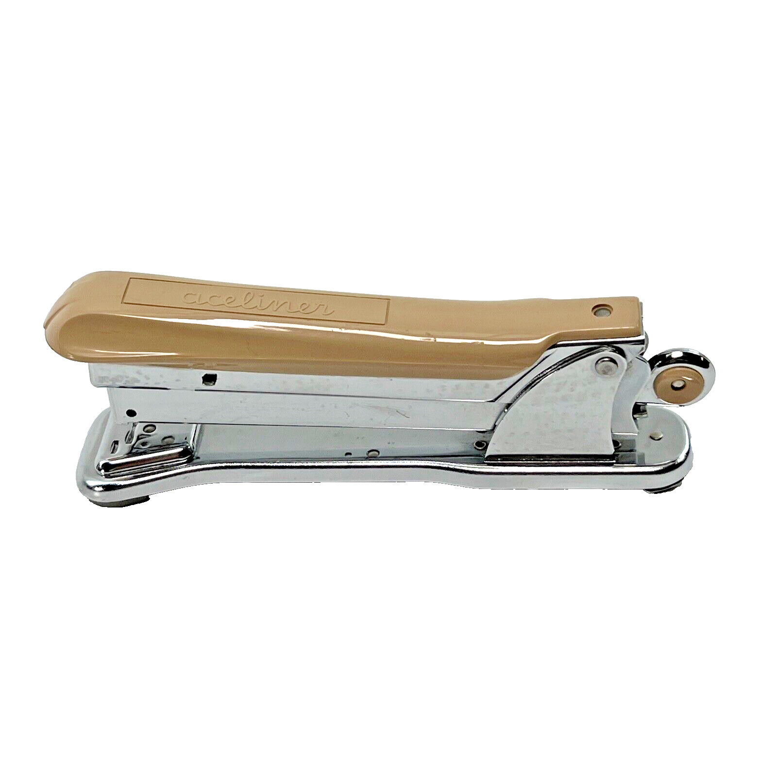 Vintage ACE Liner Model 502 Desk Stapler Beige MCM Aceliner