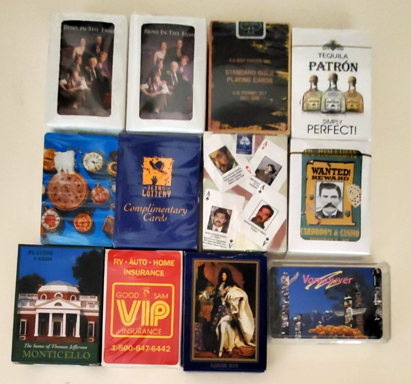 VNTG Lot of 12 Misc. Decks of Cards W23 L02 ABSOLUTELY LAST PRICE DROP VNTG Lot of 12 Misc. Decks of Cards W23 L02 ABSOLUTELY LAST PRICE DROP