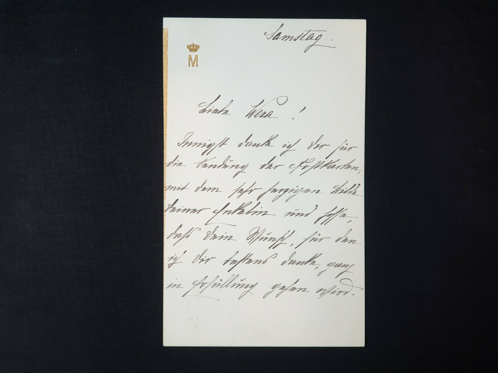 1908 Princess Queen Marie of Romania Signed Royal Letter to Russia Grand Duchess