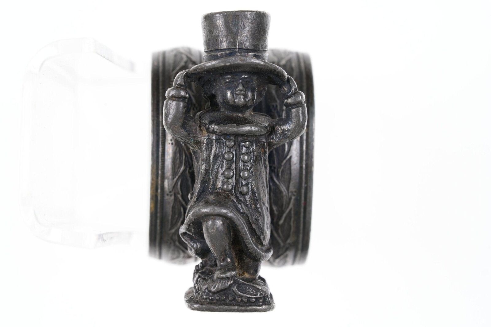 1880's Figural Napkin Ring Boy with top hat