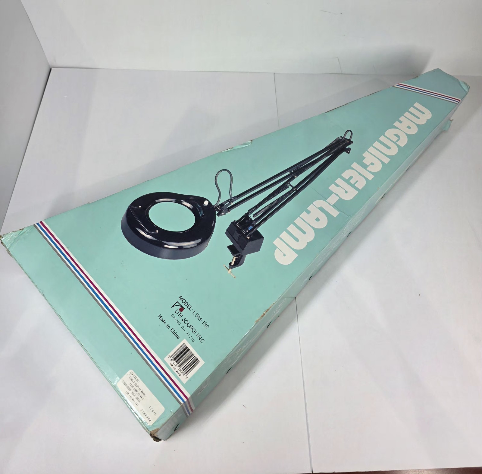 New - Vintage Lite Source 3-Diopter Magnifier Lamp, White - LSM-180 Hobby Lamp