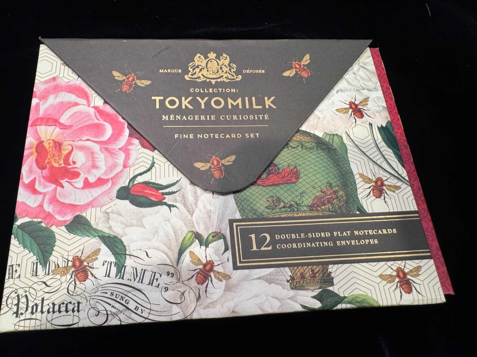 Pardon My French X TOKYOMILK Fine NoteCard & Envelopes Set of 12  New in  Box