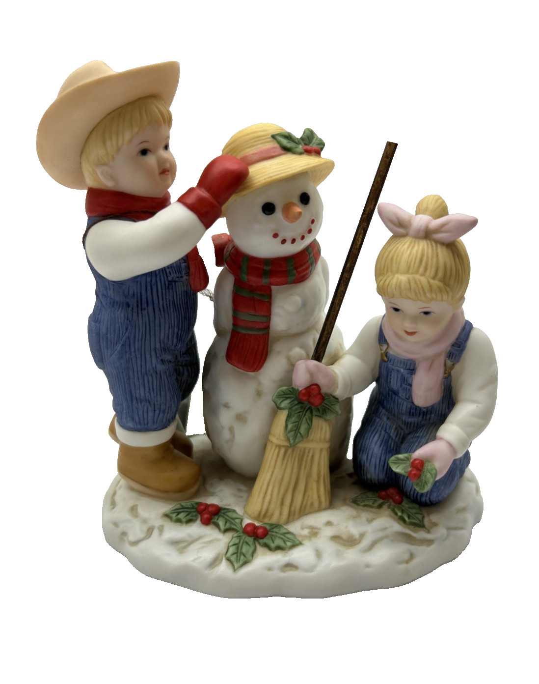 Denim Days Holiday Time Snowman Homco 2003 Figurine # 56072 With TAG RARE *