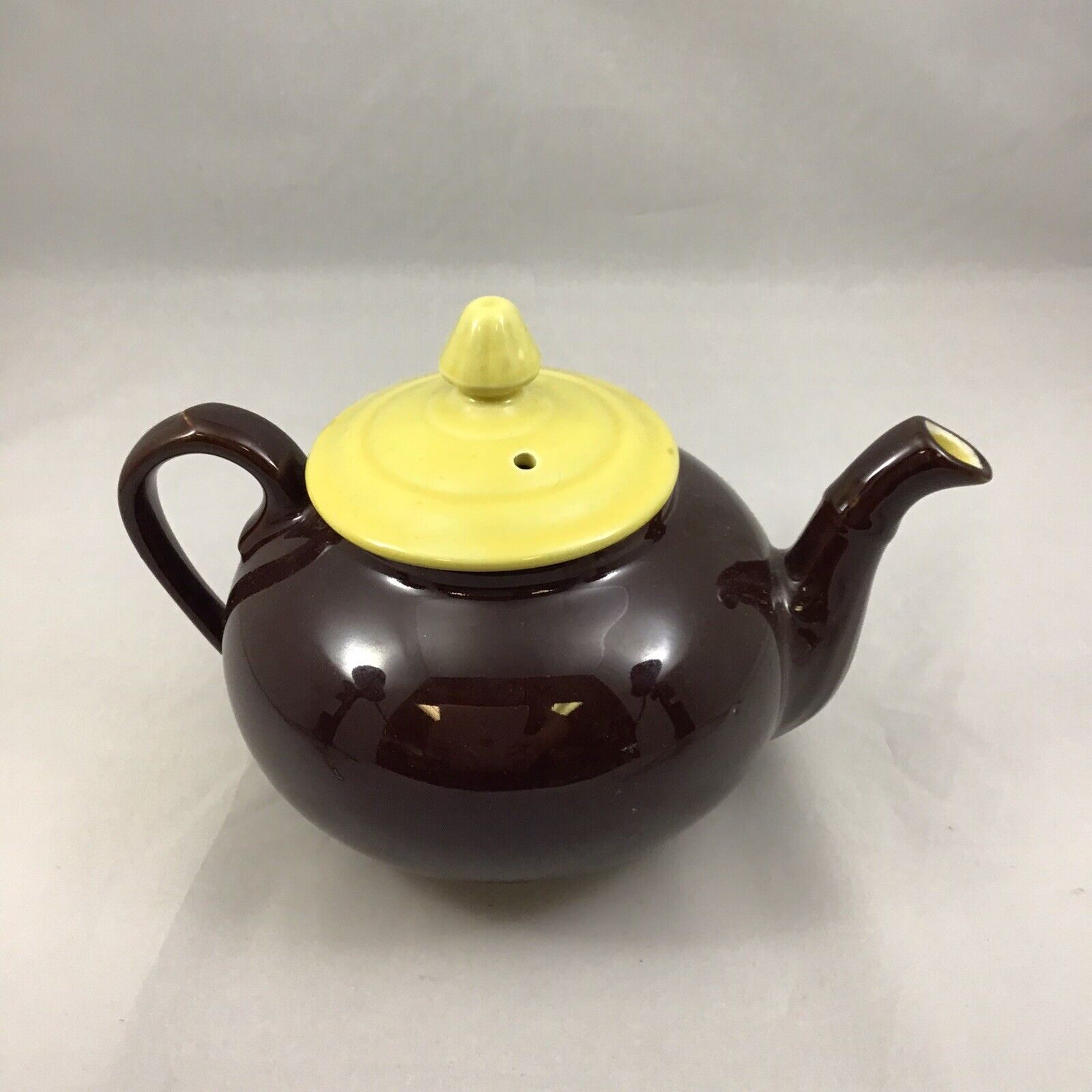 Hall Brown & Yellow Ceramic Teapot