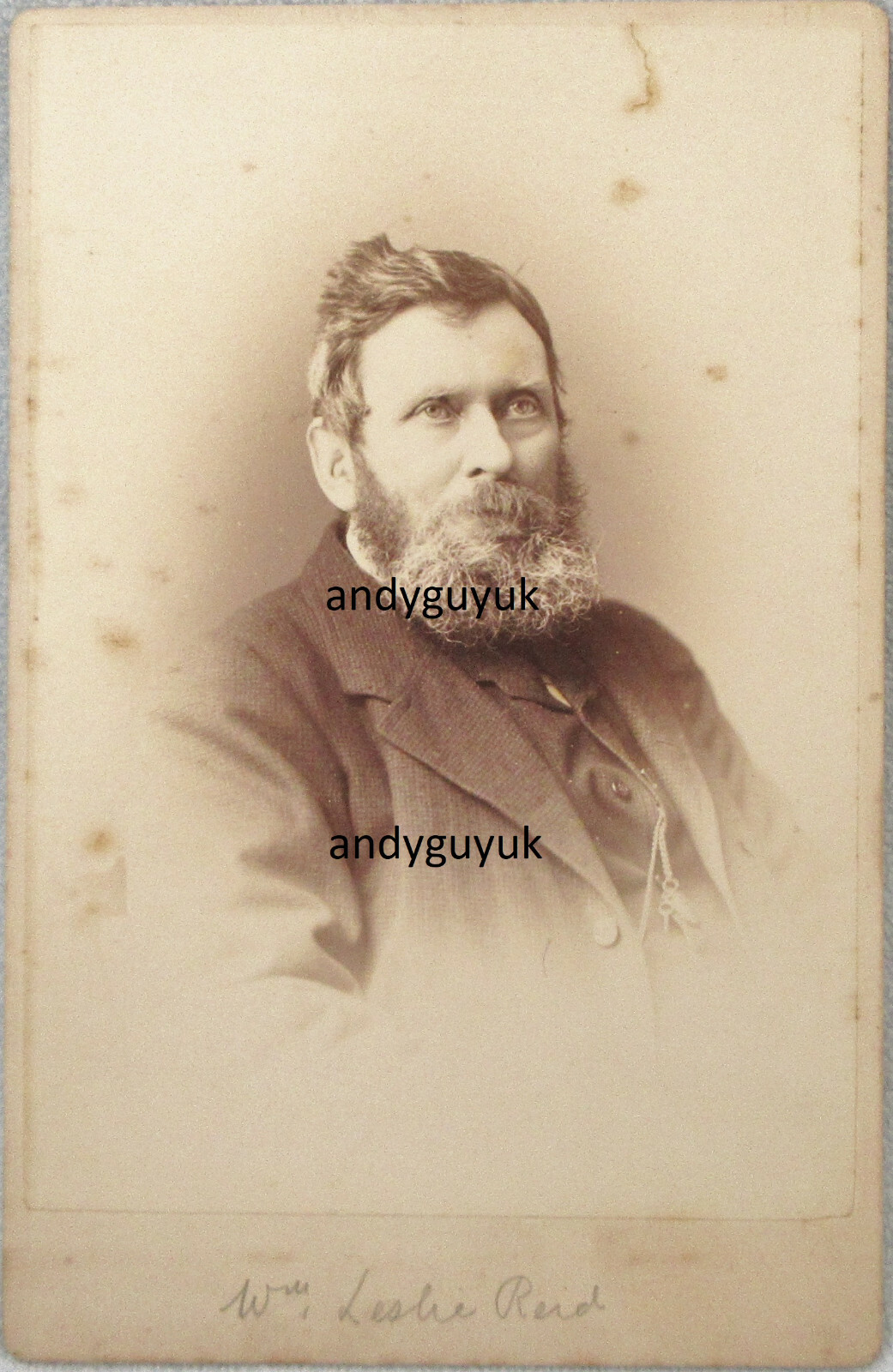 CABINET CARD ABERDEEN MAN NAMED WILLIAM LESLIE REID ADVOCATE ANTIQUE PHOTO