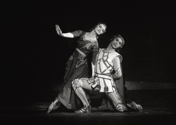 The Italian dancer Carla Fracci another dancer opening performance- Old Photo