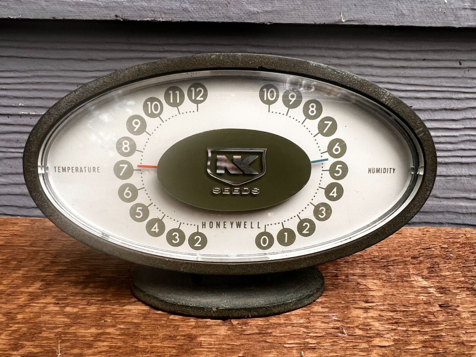 Vintage NK Seeds Thermometer Honeywell Northrup King Table Desk Rare Antique