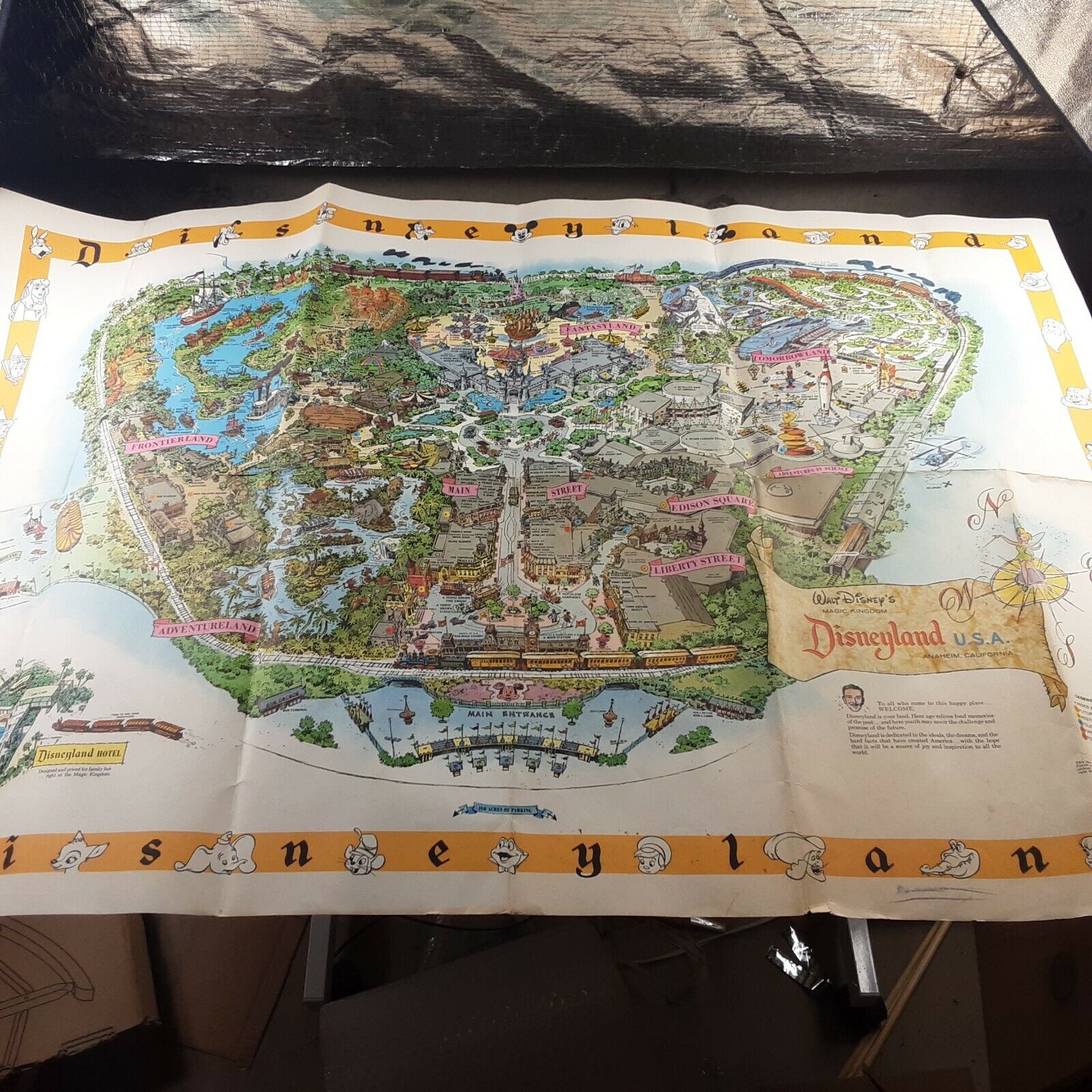 30 X 45 Disneyland Park Map 1958b 