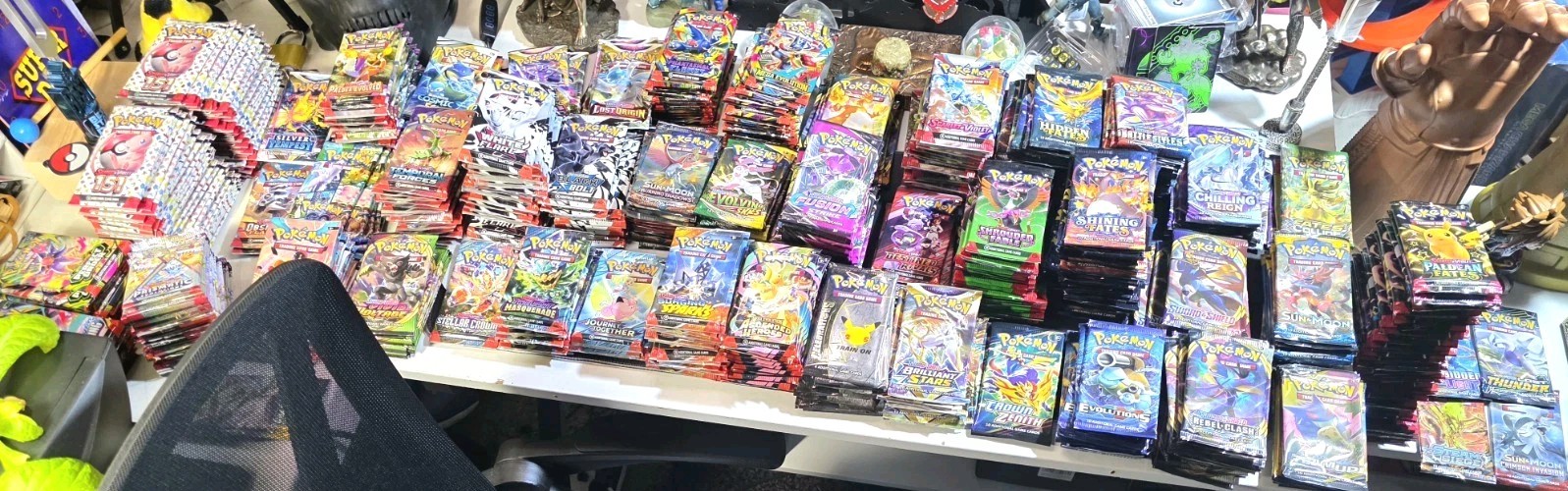 LOT OF 10x Pokémon TCG Open/Empty/Display Packs - NO CARDS - Mixed Sets - NO DUB