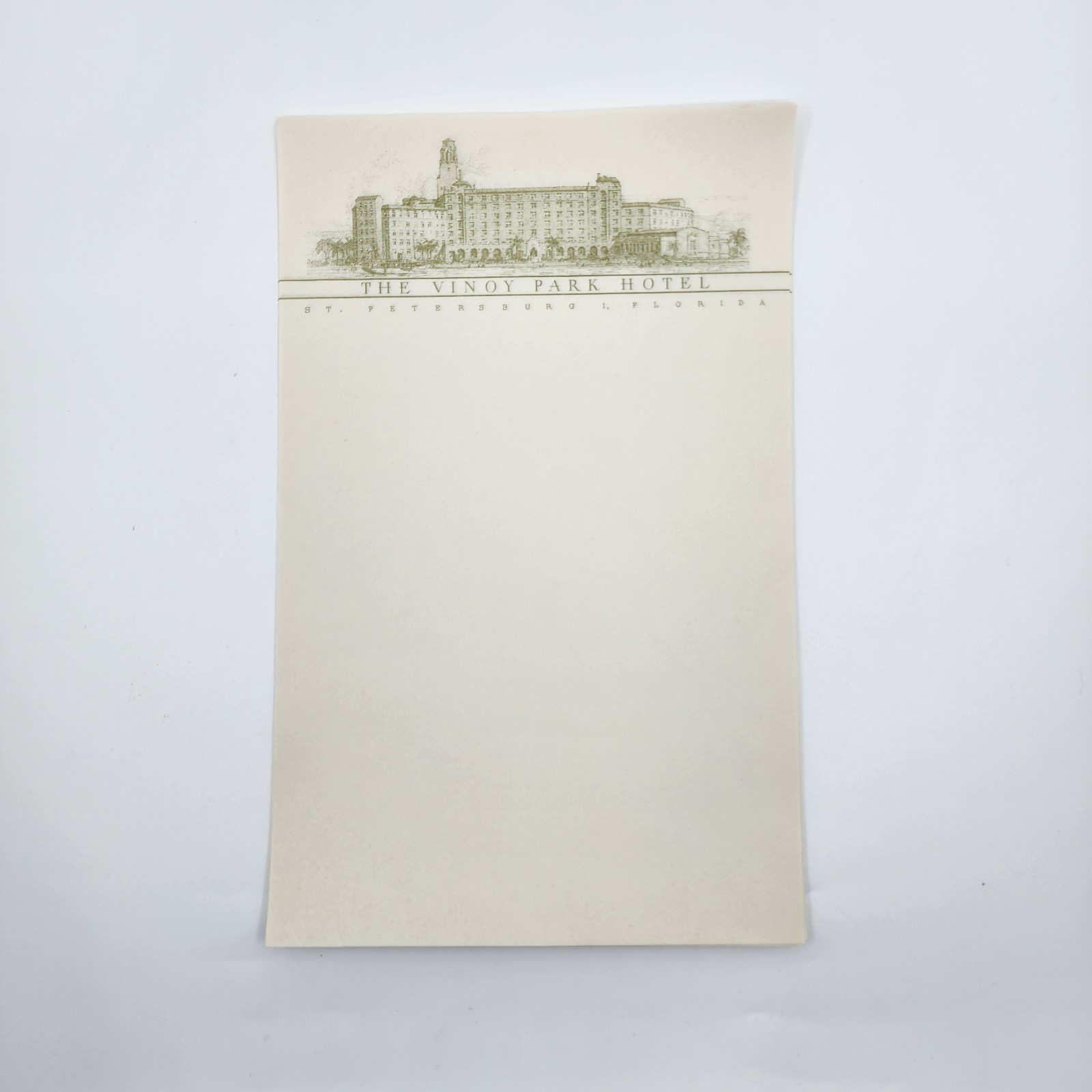 VTG The Vinoy Park Hotel Letterhead St. Petersburg, Florida, 5 sheets, 6