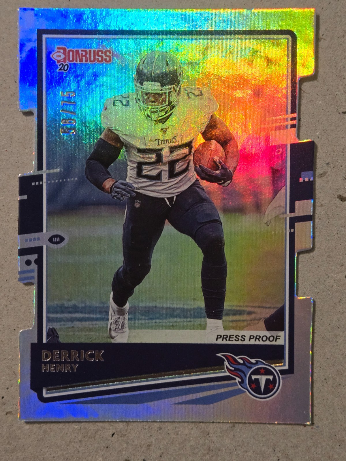 2021 PANINI DONRUSS PRESS PROOF SILVER DIE-CUT DERRICK HENRY /75