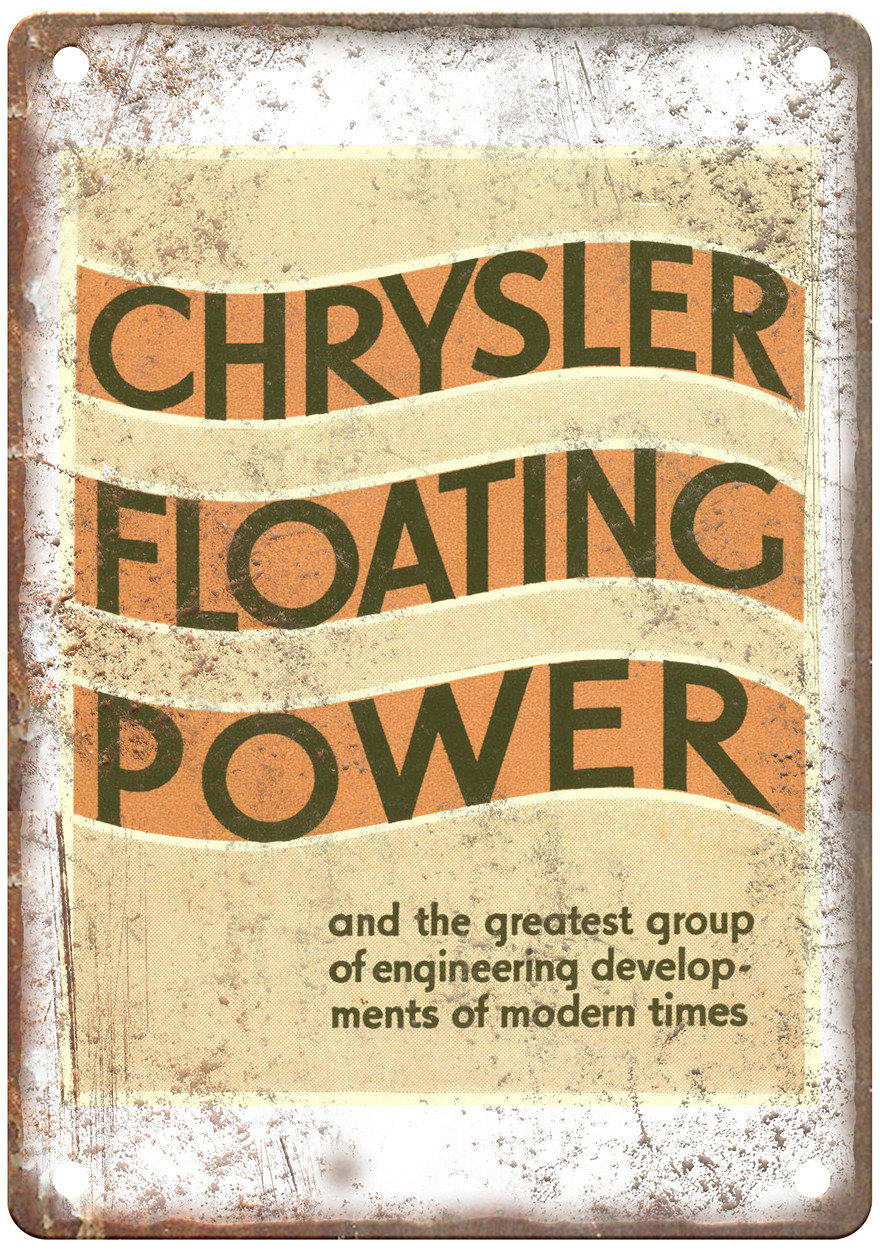1932 Chrysler Floating Power Vintage Auto Ad Retro Look Metal Sign AM4395