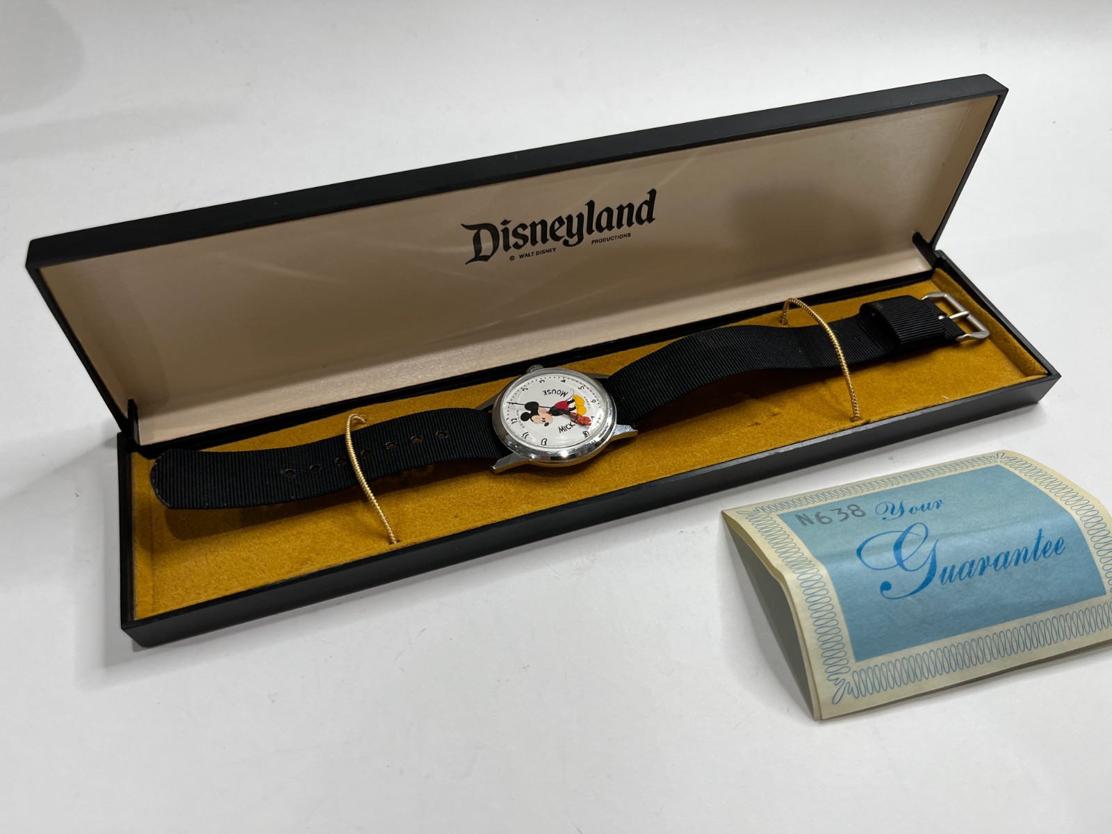 Vintage Disneyland Mickey Mouse 17 Jewel Skeleton Watch w Box MINT NOS? DS66