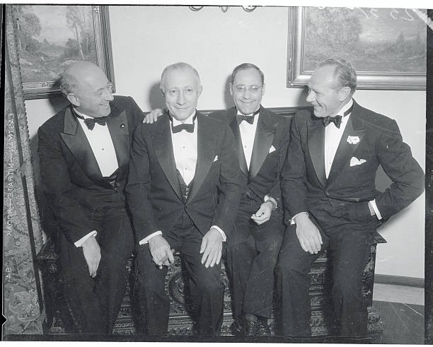 Cecil Demille Adolph Zukor Emanuel Cohen Charles Ruggles at Emanue- Old Photo