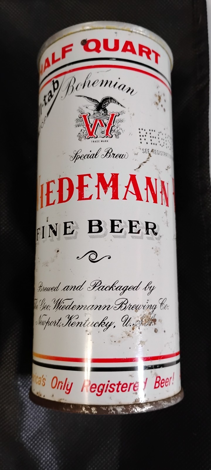 wiedemann pull tab ,16oz zip tab logo, rare