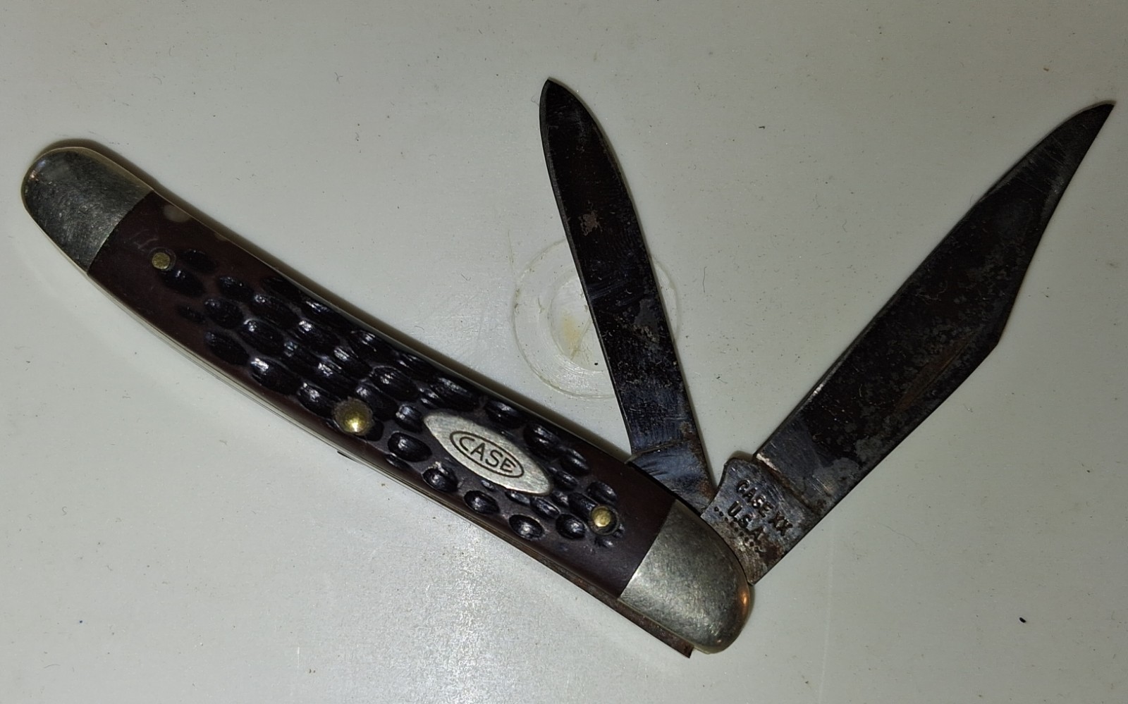 Vintage Case XX62087 Jack Knife 2 Blade Red Jig Bone 1940-1964