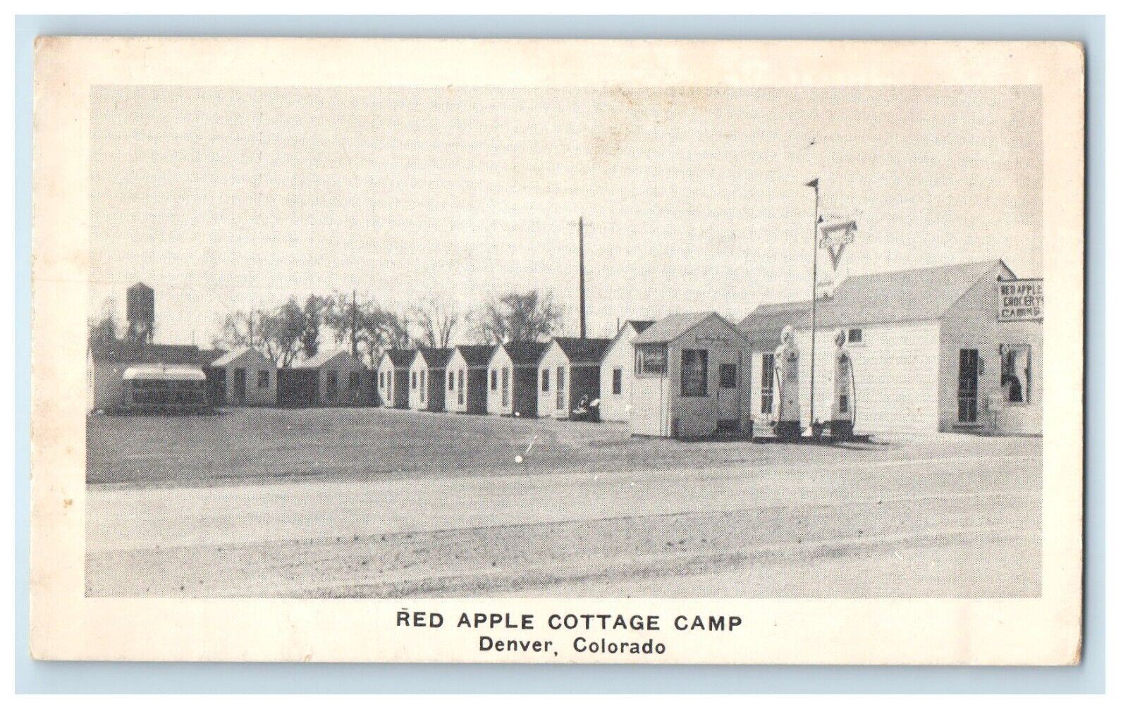 c1930's Red Apple Cottage Camp Denver Colorado CO Unposted Vintage Postcard