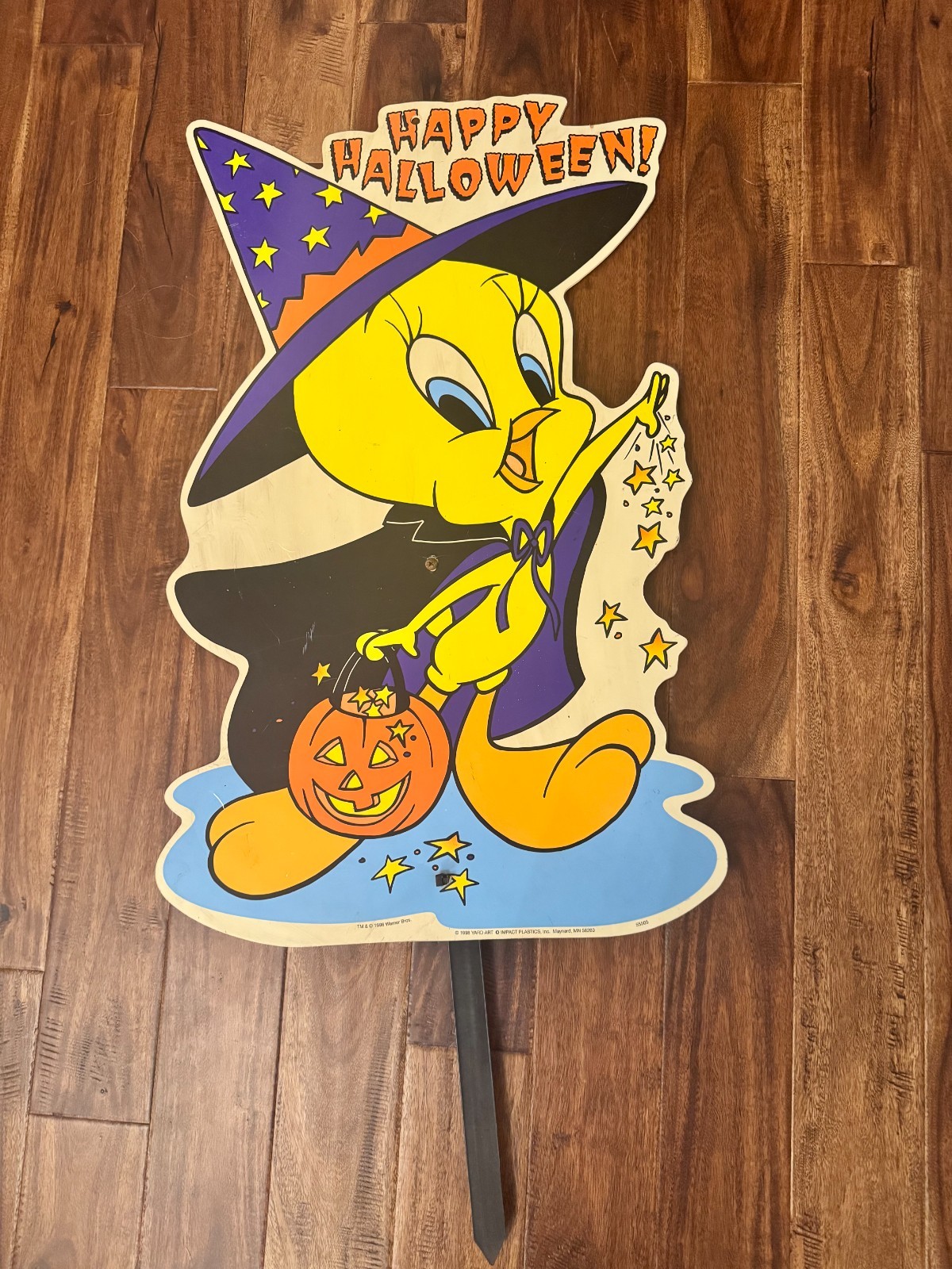 Vintage 1998 Halloween Warner Bros Tweety Bird Lawn Yard Art Sign 26