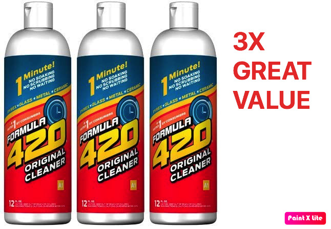 Formula 420 Glass Metal Ceramic Pipe Cleaner 12 Oz Bottles 3 Pack 
