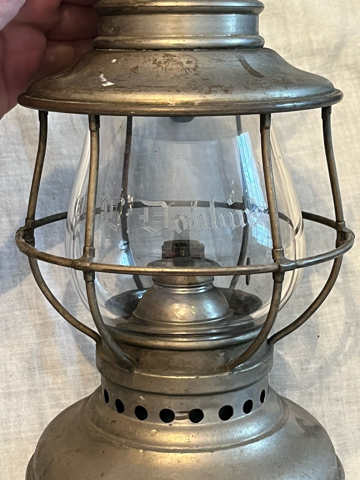 Antique Adams Westlake B E Dobbins PRESENTATION Globe Railroad Kerosene Lantern