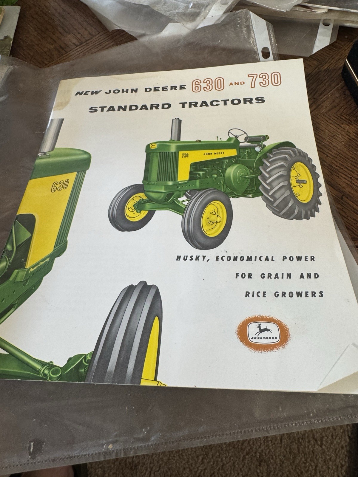 original 1958 John Deere 630 & 730 Standard Tractors Sales Brochure Beautiful